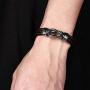 ZiMOJiE Genuine Leather Bracelet Stainless Steel Wristband for Men Boys Charm Cuff Bangle Personality Bracelets