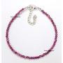 Purple Garnet Necklace Free Bracelet Gemstone Beaded Necklace January Birthstone Garnet Rhodolite Garnet Necklace Garnet Gemstone Jewelry.