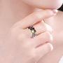 Multi Gemstone Ring Morganite Garnet Amethyst Peridot Promise Wedding Party Ring for Girls Women Size 6 to 10 (8)