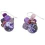 NOVICA Multi-Gem Quartz .925 Sterling Silver Cluster Earrings, Lovely Blend in Purple