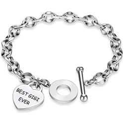 G-Ahora Gift for Grandma,Best Gigi Nana Mimi Ever Bracelet for Grandmother