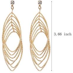 IBEEDOW Hoop Earrings Cubic Zirconia Dangle Earrings Drop Hypoallergenic Stud Earrings Sterling Silver Earrings