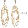 IBEEDOW Hoop Earrings Cubic Zirconia Dangle Earrings Drop Hypoallergenic Stud Earrings Sterling Silver Earrings