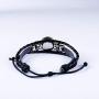 G-Ahora Anime Haikyuu Leather Wristband Braided Bracelet Cool Cosplay Wristband Bangle for Men Women