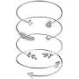 Suyi Womens Bangle Bracelet Set Open Adjustable Cuff Bracelet Wire Stackable Wrap Jewelry Suyi Womens Bangle Bracelet Set Open Adjustable Cuff Bracelet Wire Stackable Wrap Jewelry