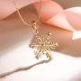 EVER FAITH Austrain Crystal Daily Winter Snowflake Flower Necklace Chain for Girls Women Clear