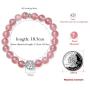ZENI Tree of Life Bracelet, Natural Gemstone Bead Bracelet for Women, 8mm Stone Bead Bracelet with Silver Pendant, Crystal Agate Healing Jewelry Gift