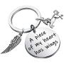 POTIY Horse Memory Gift in Memory of Horse Jewelry A Piece of My Heart Has Wings Pet Pony Mourning Loss Keychain Sympathy Gift Horse Memory Keepsake