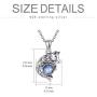 Wolf Pendant Necklace 925 Sterling Silver Moonstone Necklace Wolf Lovers Jewelry for Women Girl