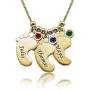 AOBOCO Sterling Silver Personalized Baby Feet Necklace Custom Name or Date Engraved Pendant with Austria Birthstone for Mom & Kid Mothers Day Jewelry Gift AOBOCO Sterling Silver Personalized Baby Feet Necklace Custom Name or Date Engraved Pendant with Austria Birthstone for Mom & Kid Mothers Day Jewelry Gift