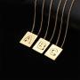 Nkoluky Women Initial Necklace Engraved Tag 18k Gold Plated Personalized Letter Pendant Jewelry