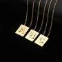 Nkoluky Women Initial Necklace Engraved Tag 18k Gold Plated Personalized Letter Pendant Jewelry