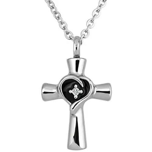 SexyMandala Religious Cross Memorial Urn Necklace for Ashes Cremation Keepsake Pendant Funnel Fill Kit SexyMandala Religious Cross Memorial Urn Necklace for Ashes Cremation Keepsake Pendant Funnel Fill Kit