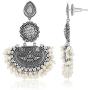Aheli Bollywood Ethnic Oxidised Earrings Dangler Stylish Traditional Indian Fashion Jewelry for Women, Girls