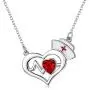 AOBOCO Nurse Necklace Sterling Silver Nurse Hat Charm with EKG Heartbeat Heart Necklace for Nurse Doctor Medical Student, Crystal from Austria AOBOCO Nurse Necklace Sterling Silver Nurse Hat Charm with EKG Heartbeat Heart Necklace for Nurse Doctor Medical Student, Crystal from Austria