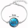 BELUCKIN Triple Moon Goddess Pendant Necklace Earring Beacelet Set Pentacle Wiccan Jewelry for Women