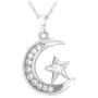 U7 Statement Islamic Jewelry I Love You to The Moon and Back Crescent Moon Star Pendant Necklace