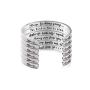 Cathercing Inspirational Bracelet for Women Men Bracelet Cuff Bangle Mantra Quote Engraved Bracelet Encouragement Jewelry for Women (be brave and keep going)