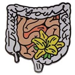 CENWA Anatomical Intestines Enamel Lapel Pin Intestines Brooch Medical Jewellery Gastroenterology Gift