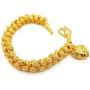 Heart Pikun Flower Lai Thai Gold Plated Bangle 22k 24k Thai Baht Yellow Gold Filled Bracelet Jewelry Women