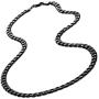 URBAN JEWELRY Powerful Mens Necklace Black 316L Stainless Steel Chain 18, 21, 23, 26 Inches (6mm)
