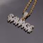 HECHUANG Hip Hop Men Jewelry Iced Out Savage Pendant Necklace Rope Chain for Men