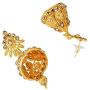 Crunchy Fashion Bollywood Style Traditional Indian Wedding Jewelry Necklace Earring with Maang Tikka Set for Women Girls