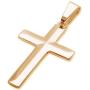 Sterling Silver Diamond Cut Thick Solid Cross Pendant 1.5'' Long Choose Your Color (Fit Upto 6mm Link Chain)