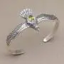 NOVICA Peridot .925 Sterling Silver Eagle Cuff Bracelet Spirit Hawk NOVICA Peridot .925 Sterling Silver Eagle Cuff Bracelet Spirit Hawk