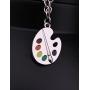 My Shape Trendy Enamel Artist Paint Palette and Brush Link Chain Bracelet Gifts Jewelry for Women & Girls