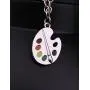 My Shape Trendy Enamel Artist Paint Palette and Brush Link Chain Bracelet Gifts Jewelry for Women & Girls