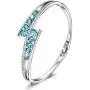 Menton Ezil Love Encounter Crystals Bangle Bracelets White Gold Plated Adjustable Hinged Jewelry Menton Ezil Love Encounter Crystals Bangle Bracelets White Gold Plated Adjustable Hinged Jewelry