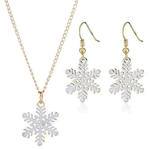 Christmas Gifts for Women Girls Necklace and Earring Jewelry Set Long Drop Dangle Earrings Necklace for Birthday Christmas Gifts Snow Christmas Gifts for Women Girls Necklace and Earring Jewelry Set Long Drop Dangle Earrings Necklace for Birthday Christmas Gifts Snow