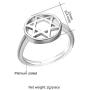 U7 Jewelry Platinum or 18K Gold Plated Star of David Ring, Signet Ring for Men and Women, Size 6 to 11
