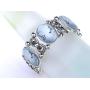 Alilang Stretchy Antique Silvery Tone Clear Crystal Rhinestones Victorian Cameo Lady Bangle Bracelet