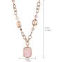 Jones New York Gold Blush Pink Gemstone Beaded Chain Necklace