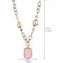 Jones New York Gold Blush Pink Gemstone Beaded Chain Necklace