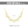 18k Yellow Gold Bead Chain Necklace for Women, Real 18 Carat Gold Collar Necklace, Fine Jewelry Gifts for Her, 16-17 Inch