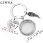 CENWA Memorial Keychain Jewelry Sympathy Gift Photo Frame Keychain A Piece of My Heart Lives in Heaven Loss Jewelry Gift