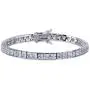 JINAO 1 Row AAA All Iced Out Tennis Bling 4-6mm Square Cut Lab Simulated Diamond Bracelet 8'' 7 JINAO 1 Row AAA All Iced Out Tennis Bling 4-6mm Square Cut Lab Simulated Diamond Bracelet 8'' 7