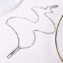 PROSTEEL Minimalist Drop Pendant Rolling Waves 3D Twisted Bar Necklace Minimalist Style Men Women Jewelry