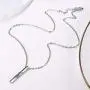 PROSTEEL Minimalist Drop Pendant Rolling Waves 3D Twisted Bar Necklace Minimalist Style Men Women Jewelry