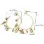 OUCHUANG Evil Eye Palm Wing Earrings Jewelry Gift for Women Girls with14K Gold CZ Large Circle, Womens Crystal Jewelry
