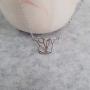 NOUMANDA Geometric Origami Squirrel Hollow Necklace Cutting Metal Animal Elements Pendant Jewelry