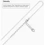 Jewlpire Number Necklace for Women Girls | 925 Sterling Silver Necklace Cubic Zirconia Hypoallergenic Personalized Lucky Number Pendant Necklaces