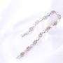 ATTA GEMS Women 925 Sterling Silver Bracelets Luxury Oval Cut 3mmx5mm Gemstone Jewelry Hand Chain for Party Birthday Gifts