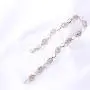 ATTA GEMS Women 925 Sterling Silver Bracelets Luxury Oval Cut 3mmx5mm Gemstone Jewelry Hand Chain for Party Birthday Gifts