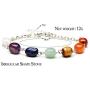 3pcs/Set 7 Chakra Lava Rock Stone Beads Yoga Reiki Healing Energy Balancing Gemstone Energy Balancing Necklace Bracelets Jewelry Set