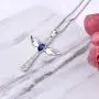 YL Cross Necklace 925 Sterling Silver Angel Wings Pendant Teardrop Cubic Zirconia Criss Jewelry YL Cross Necklace 925 Sterling Silver Angel Wings Pendant Teardrop Cubic Zirconia Criss Jewelry