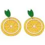 Gold Lemon Charm Earrings Yellow Lemon Slice Earrings Fruit Jewelry Gift for Lemon Lovers Gold Lemon Charm Earrings Yellow Lemon Slice Earrings Fruit Jewelry Gift for Lemon Lovers